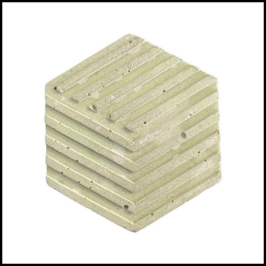 geometric concrete coaster